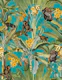 Monkeys in Turquoise Vintage Jungle