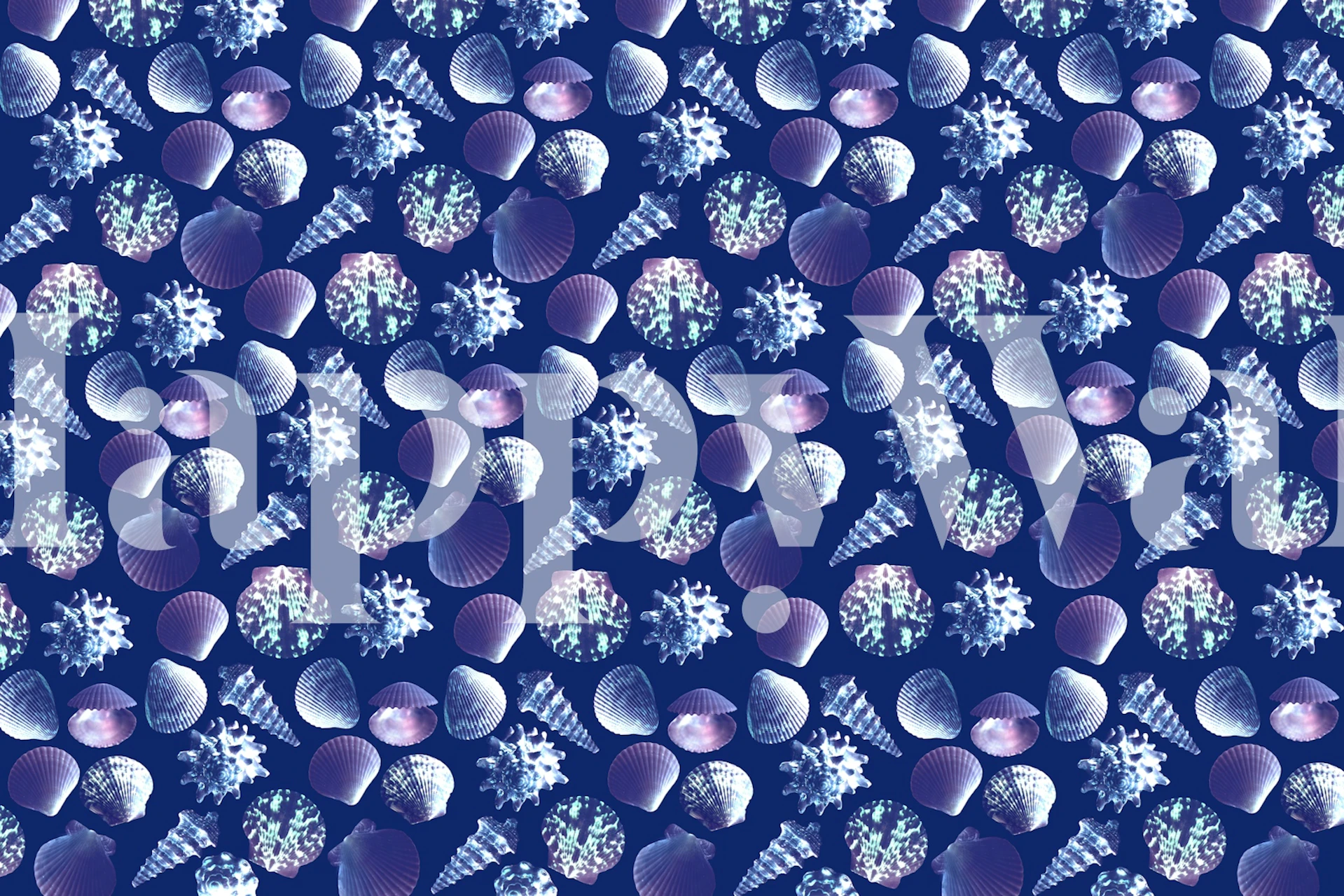 Underwater Seashell Dream wallpaper in a room