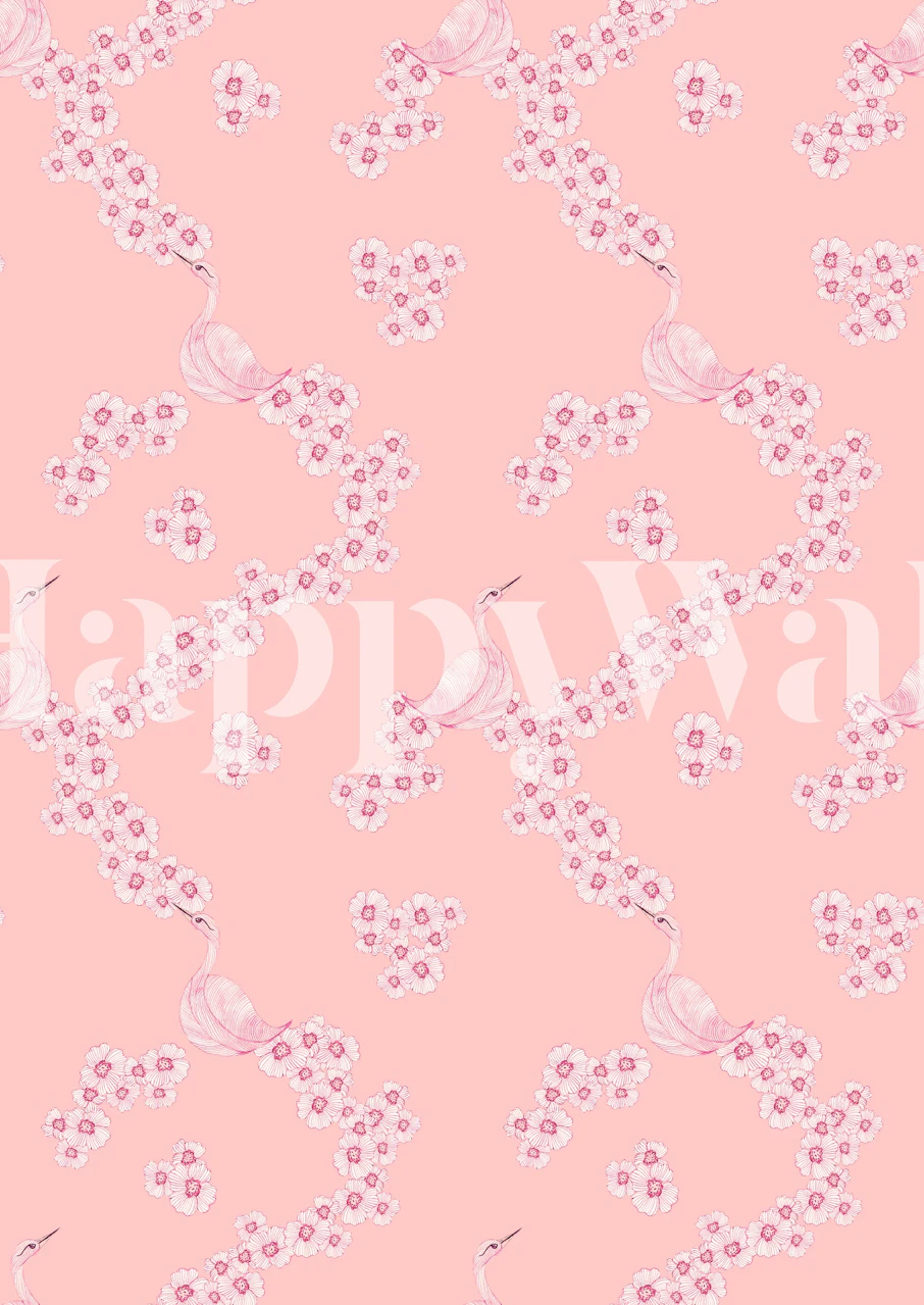 Swan 8 wallpaper design displayed in a room