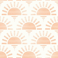 Sunburst - Glowing Sun, Peach Fuzz tapet