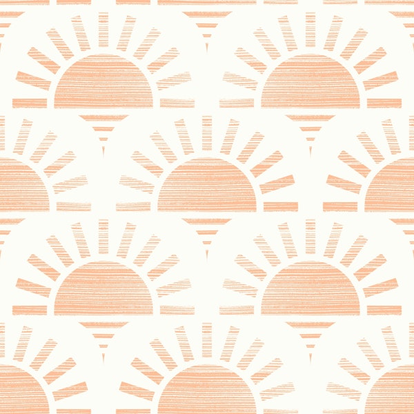 Sunburst, Glowing Sun, Light Salmon Pink