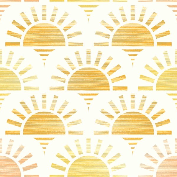 Sunburst, Glowing Sun, Yellow