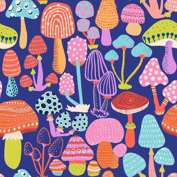 Mushroom Magic Neon Botanical Fungus