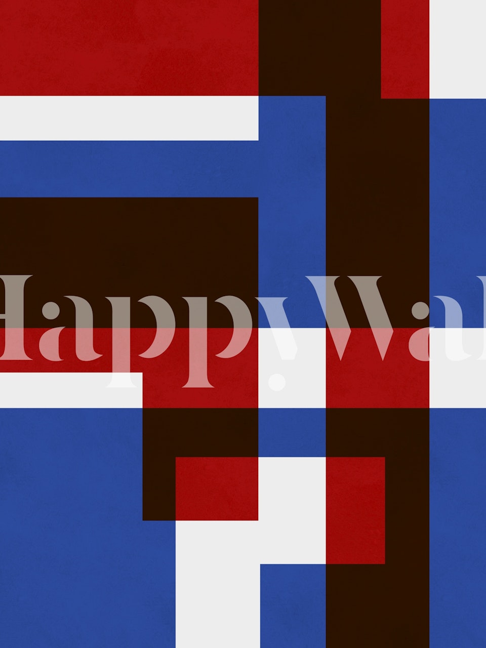 Geometric layers wallpaper in modern decor