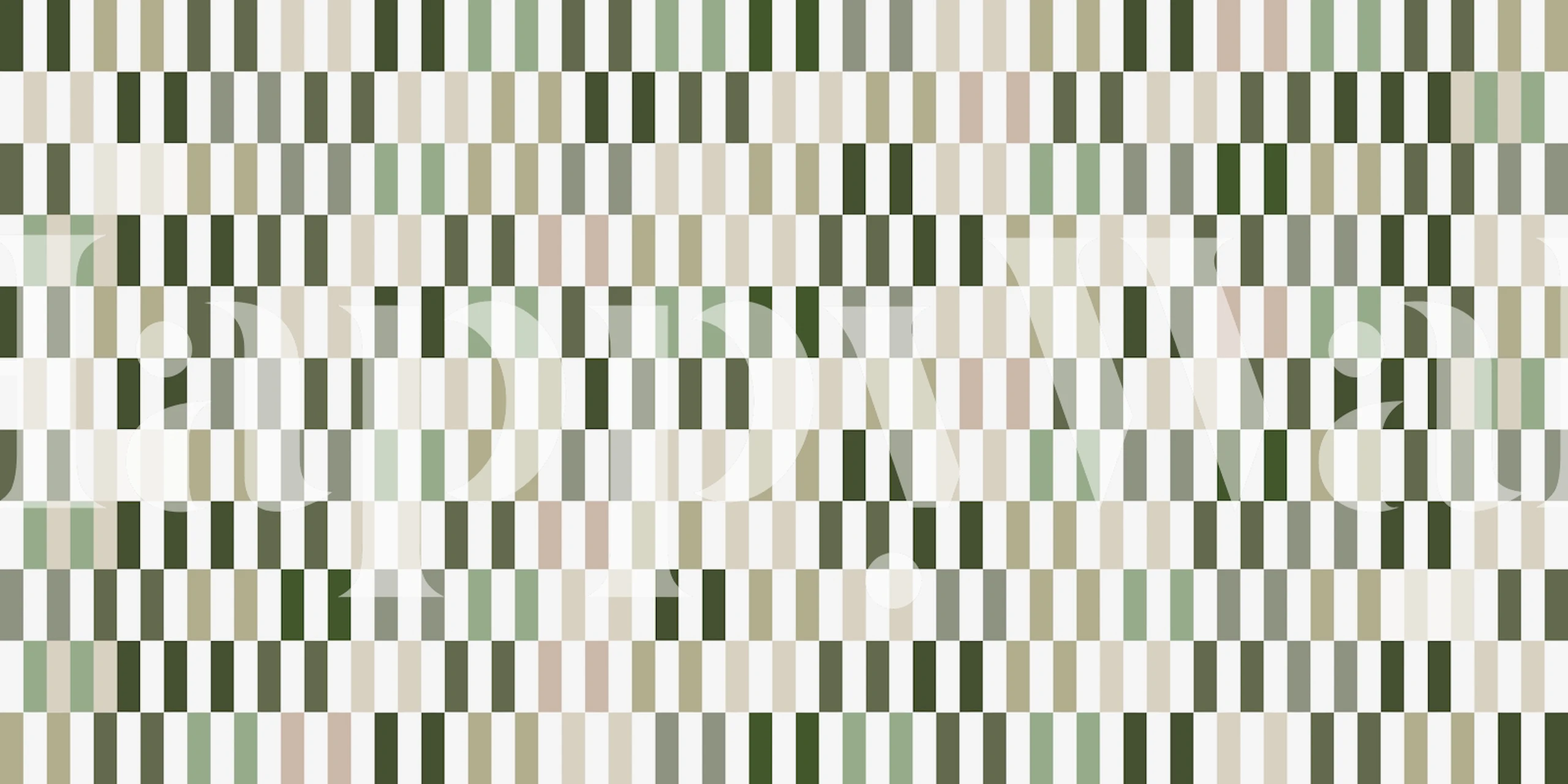 Zielona tapeta w wzory wyeksponowana w pokoju