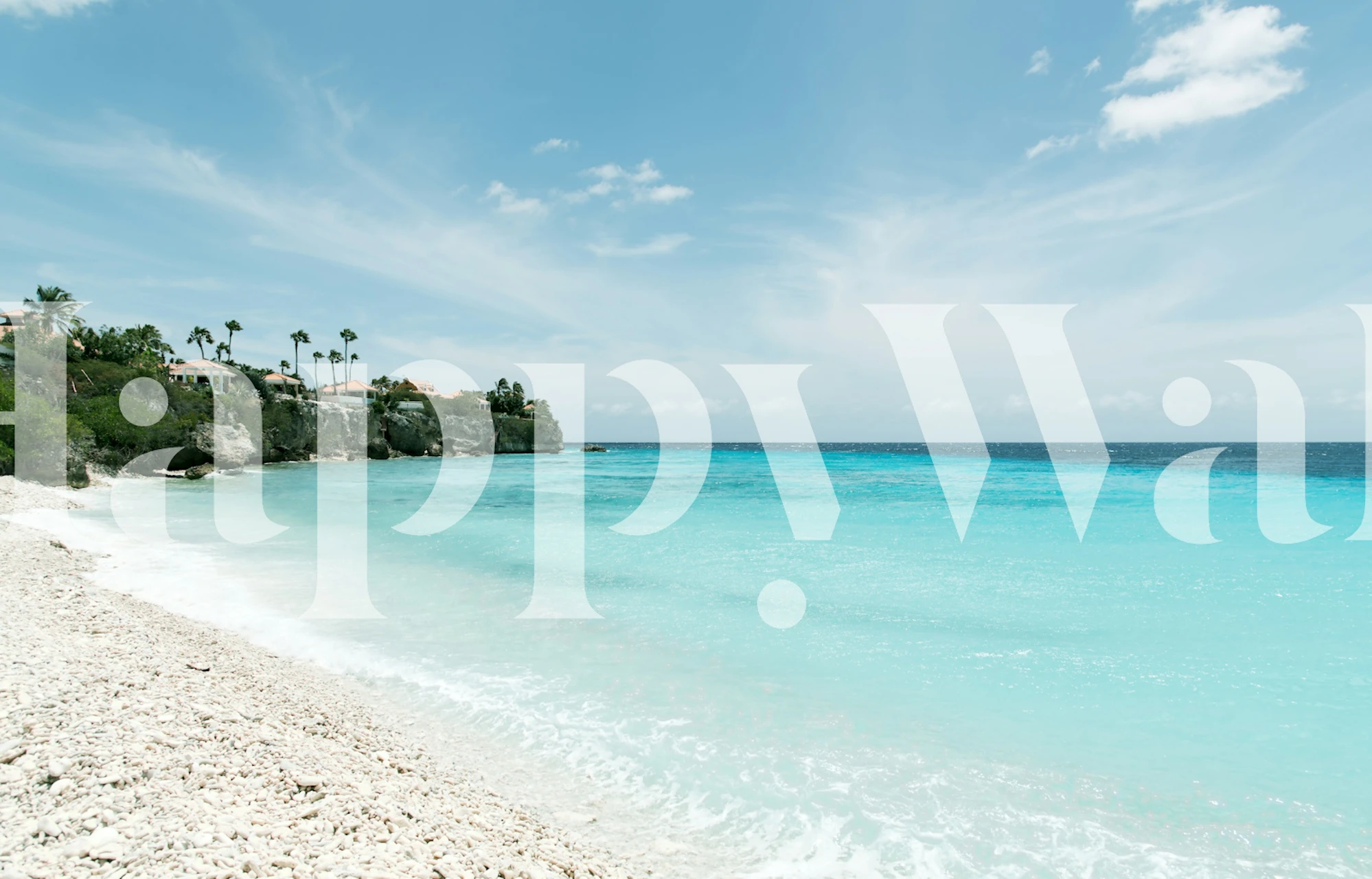 Caribbean Ocean Beach tapet i et værelse