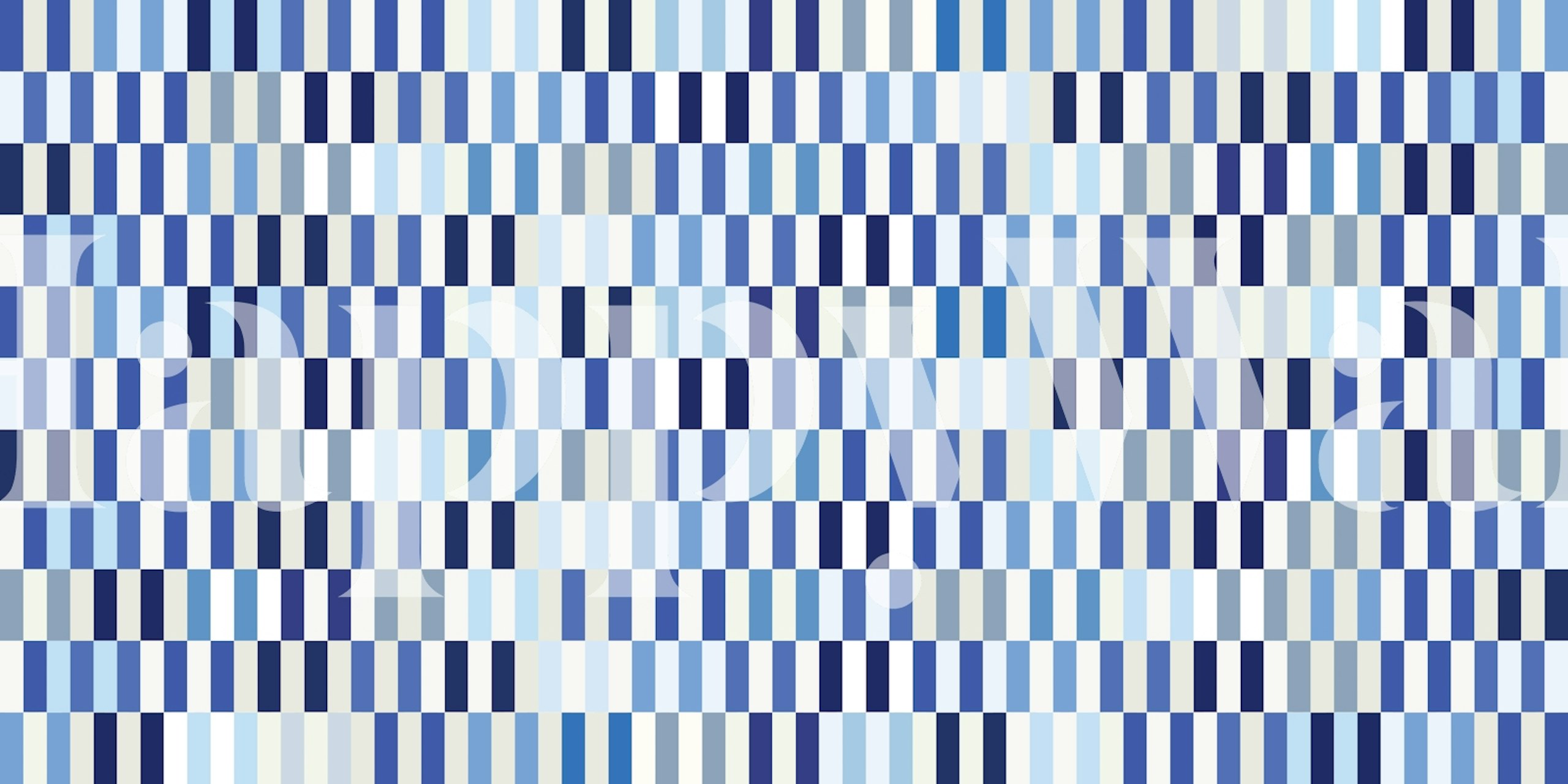 Papier peint Blue Blocks dans un cadre de chambre