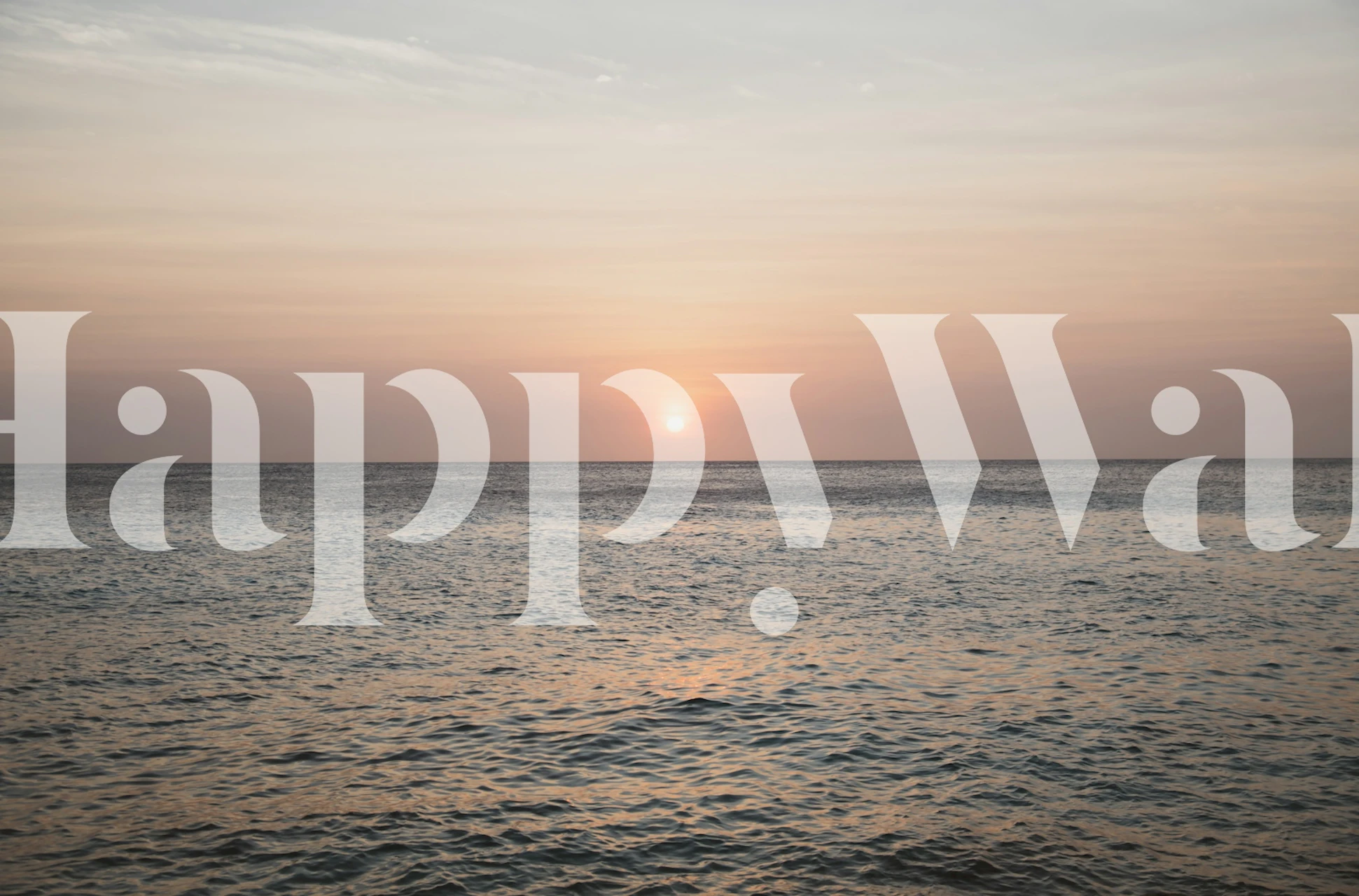 Pastel Caribbean Sunset wallpaper in a room