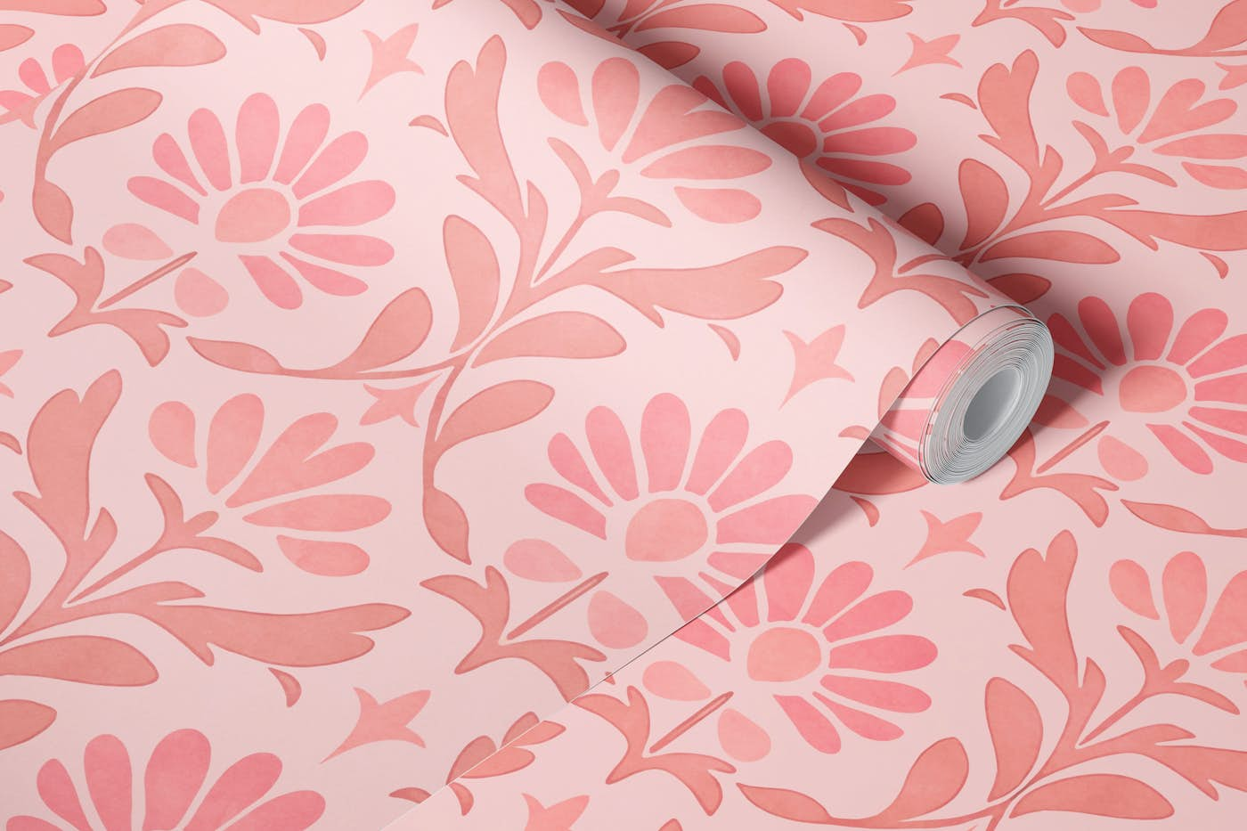 Grandmillenial Granny Chic Florals Pink wallpaper roll