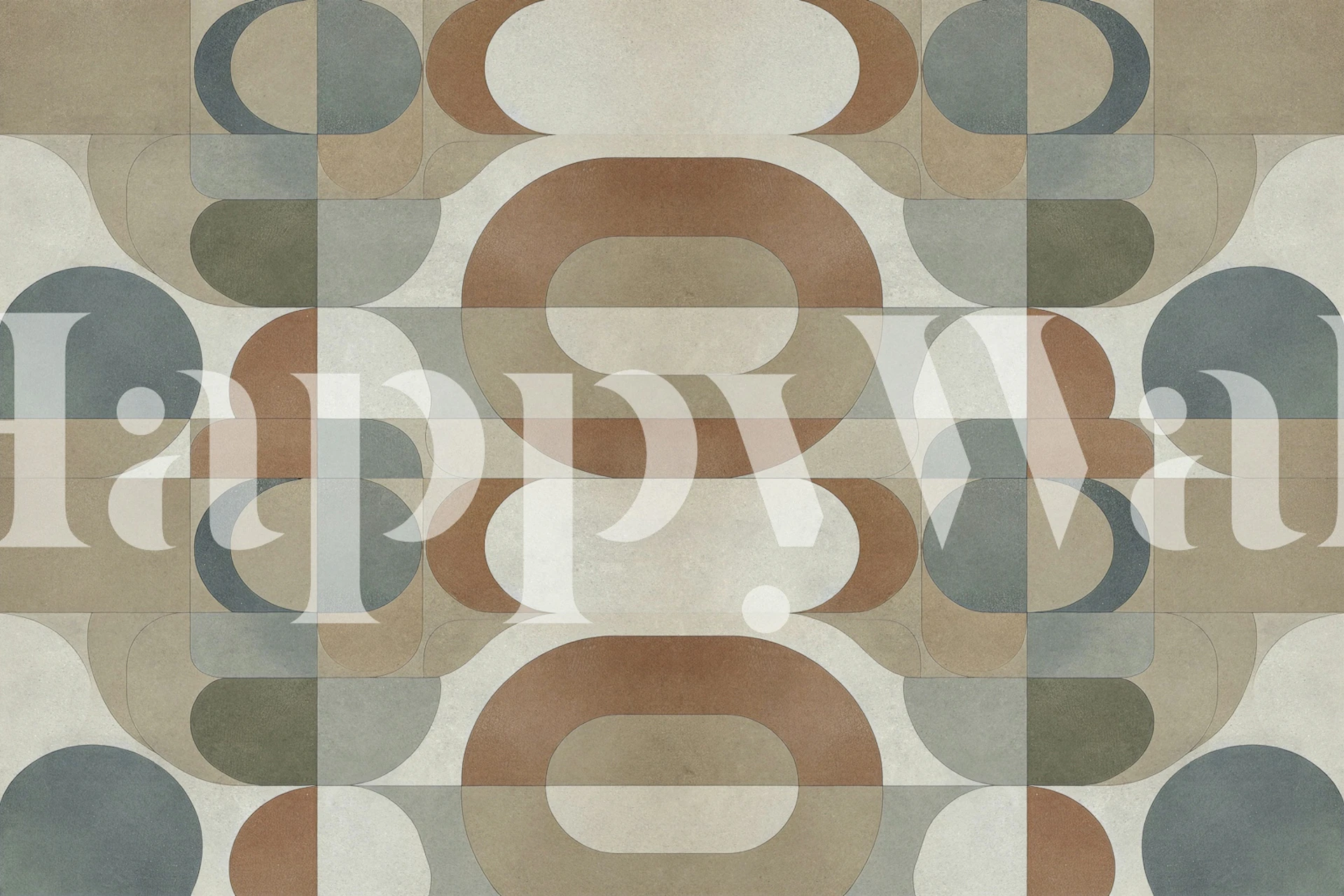 Mid Century Modern Organic tapet i et rum