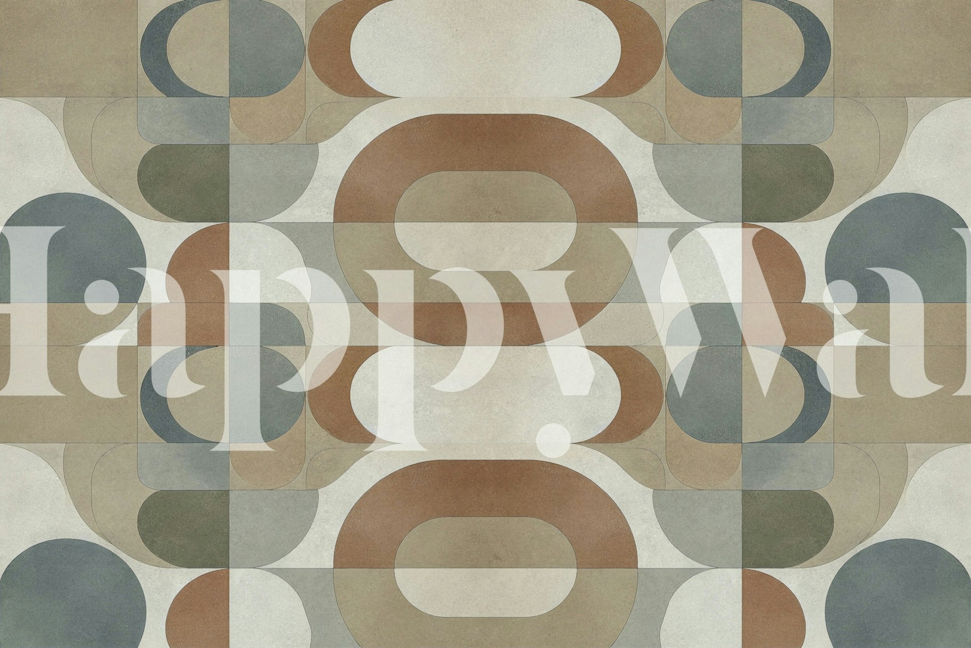 Ταπετσαρία Mid Century Modern Organic σε ένα δωμάτιο