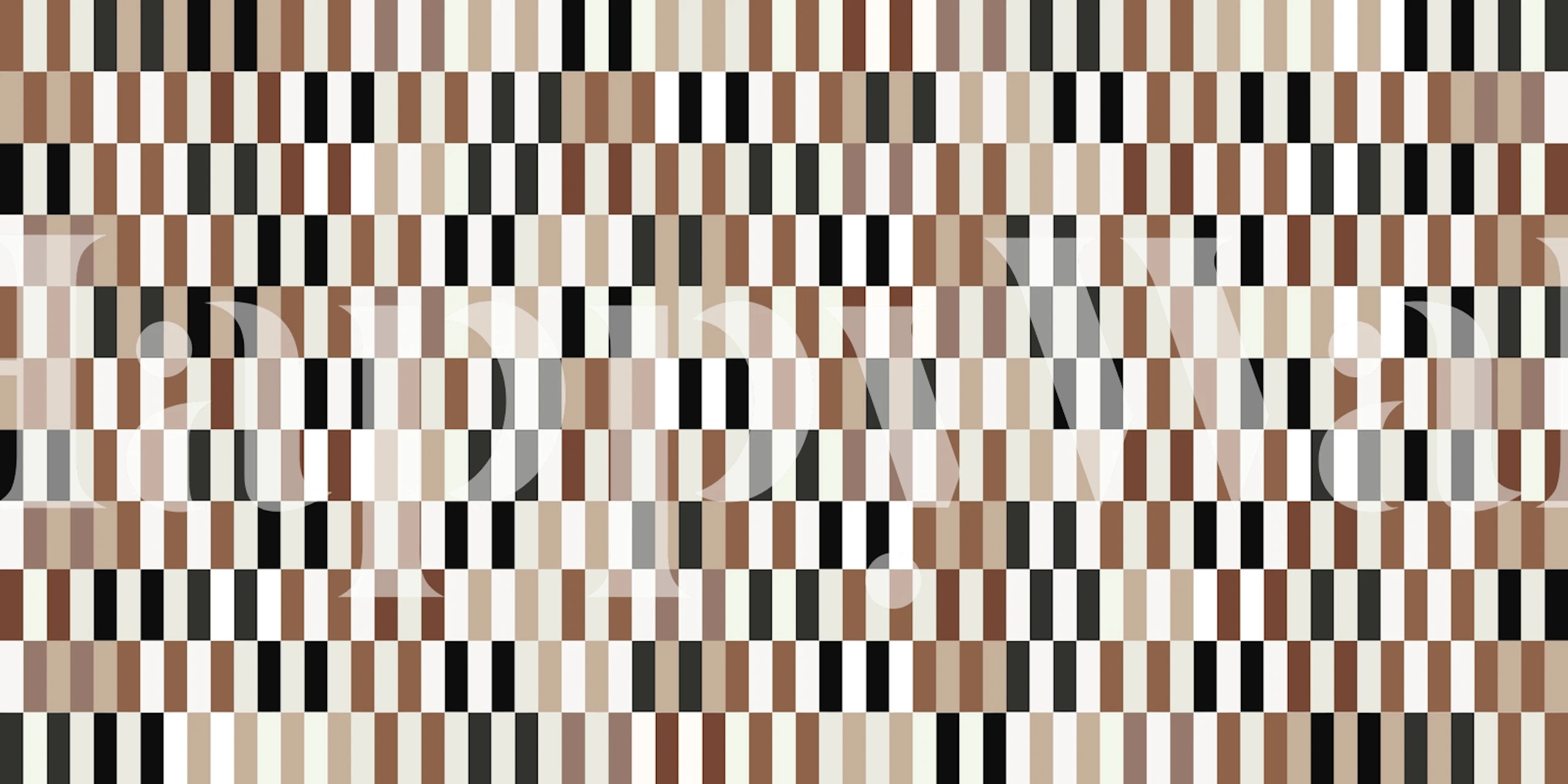 Brązowa wzorzysta tapeta w pokoju