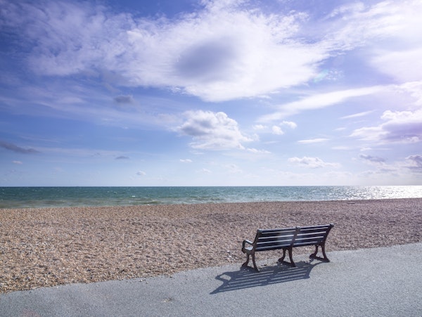 Daydreaming on a Seaside Bench