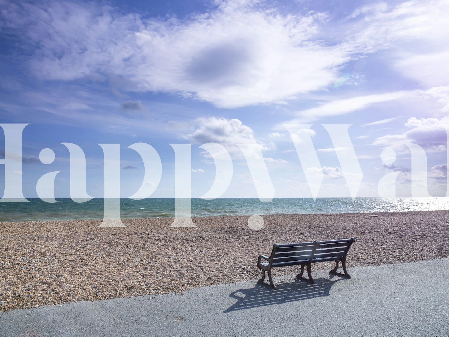 Tapete von einer Strandbank