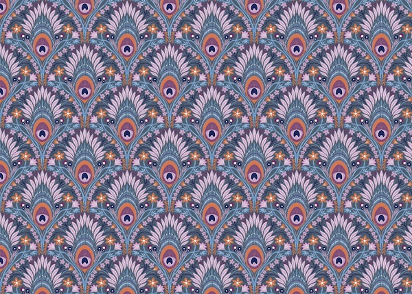 Nature glam blue background