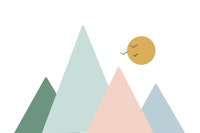 Colorful Boho Mountain 1 papiers peint