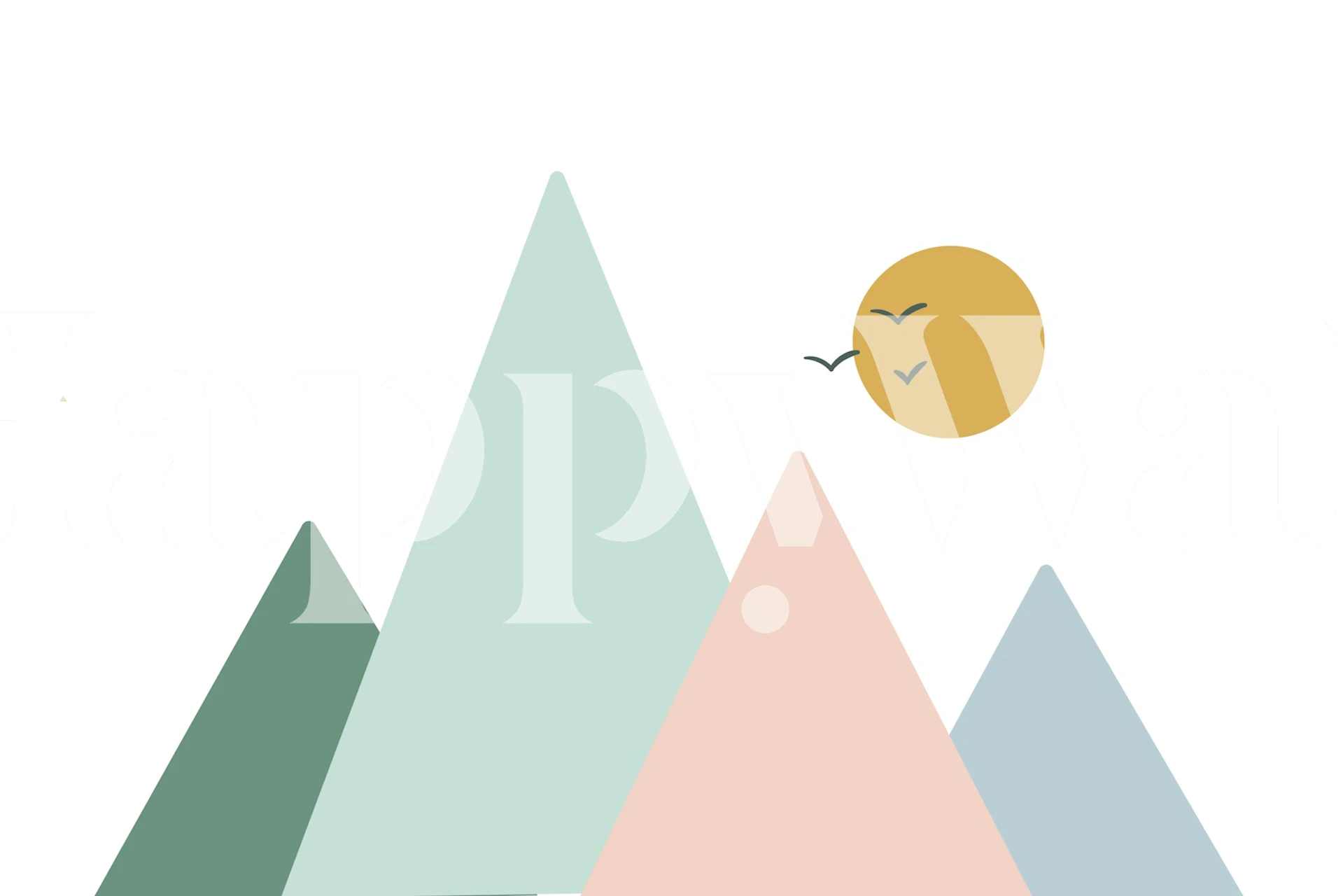 Värikäs Boho Mountain tapettisuunnittelu