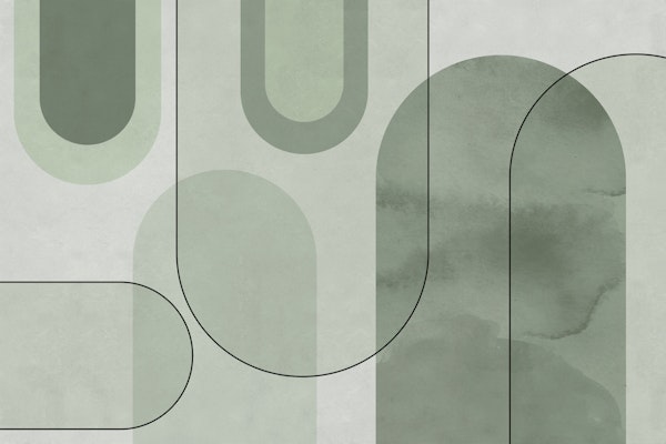 Abstract Green Arches