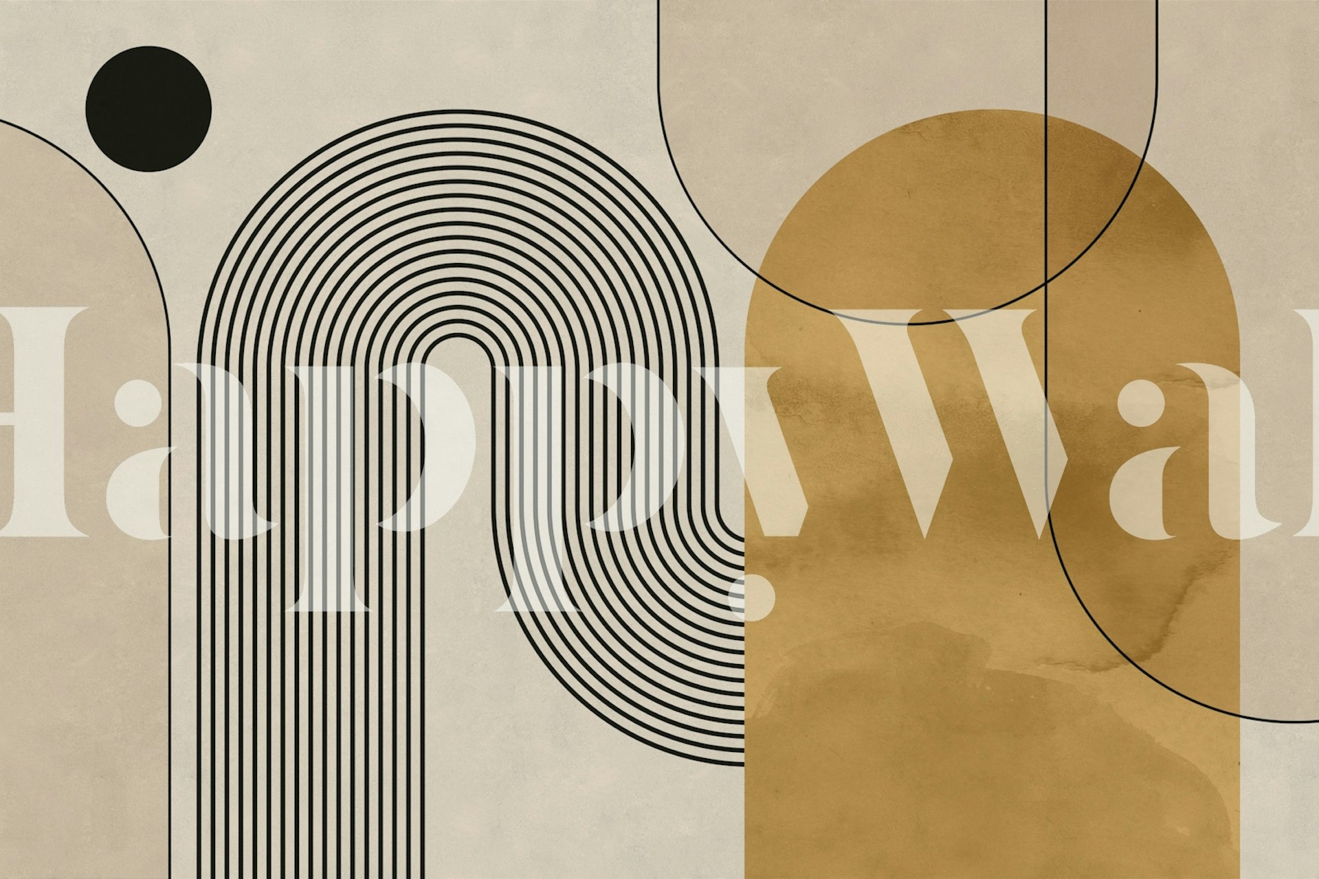 Papel pintado Relaxing Abstract Arches en una habitación