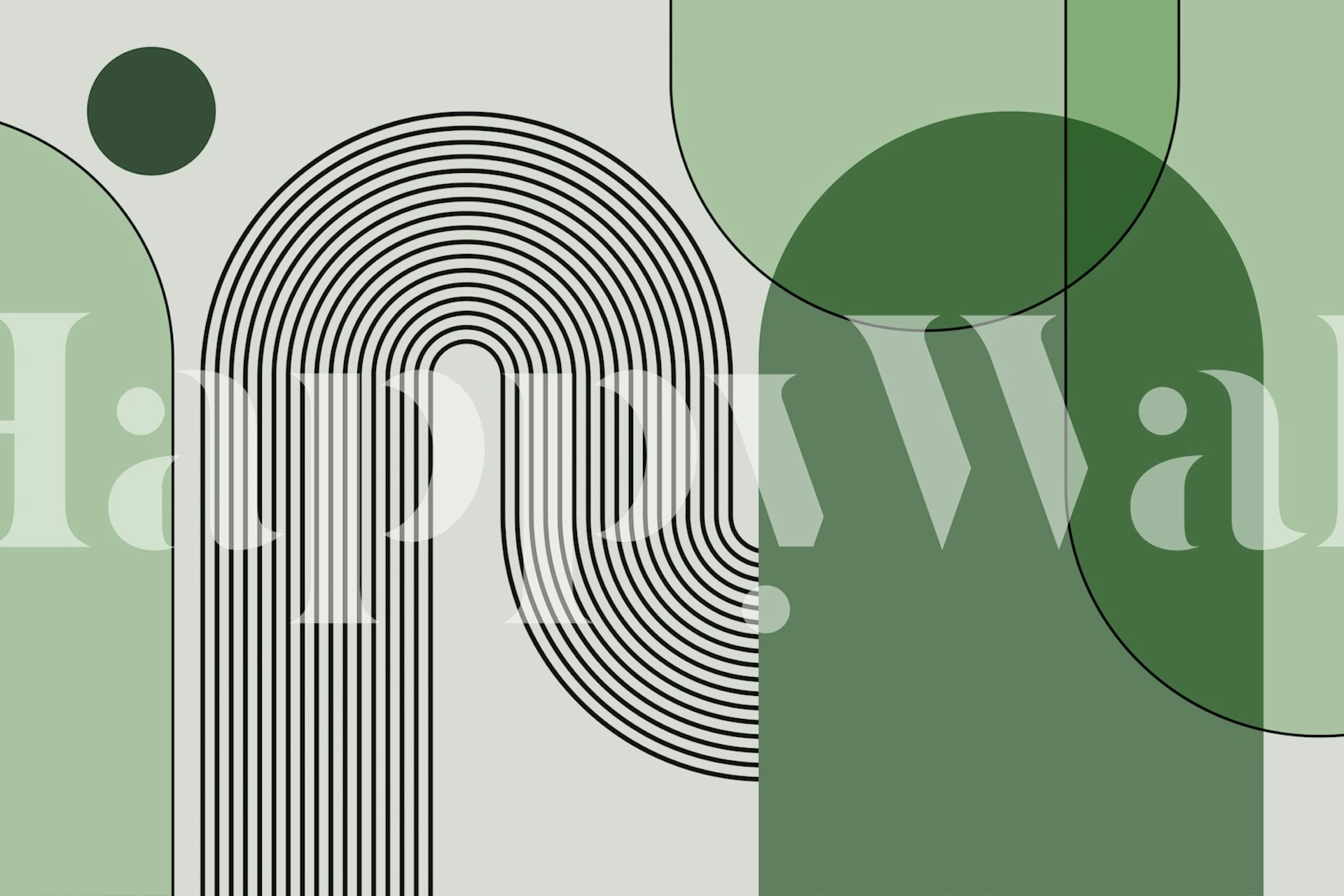 Tapeta Abstract Arches u modernoj sobi