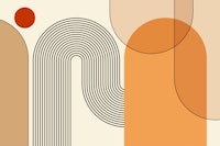 Abstract Arches Warm Creme wallpaper