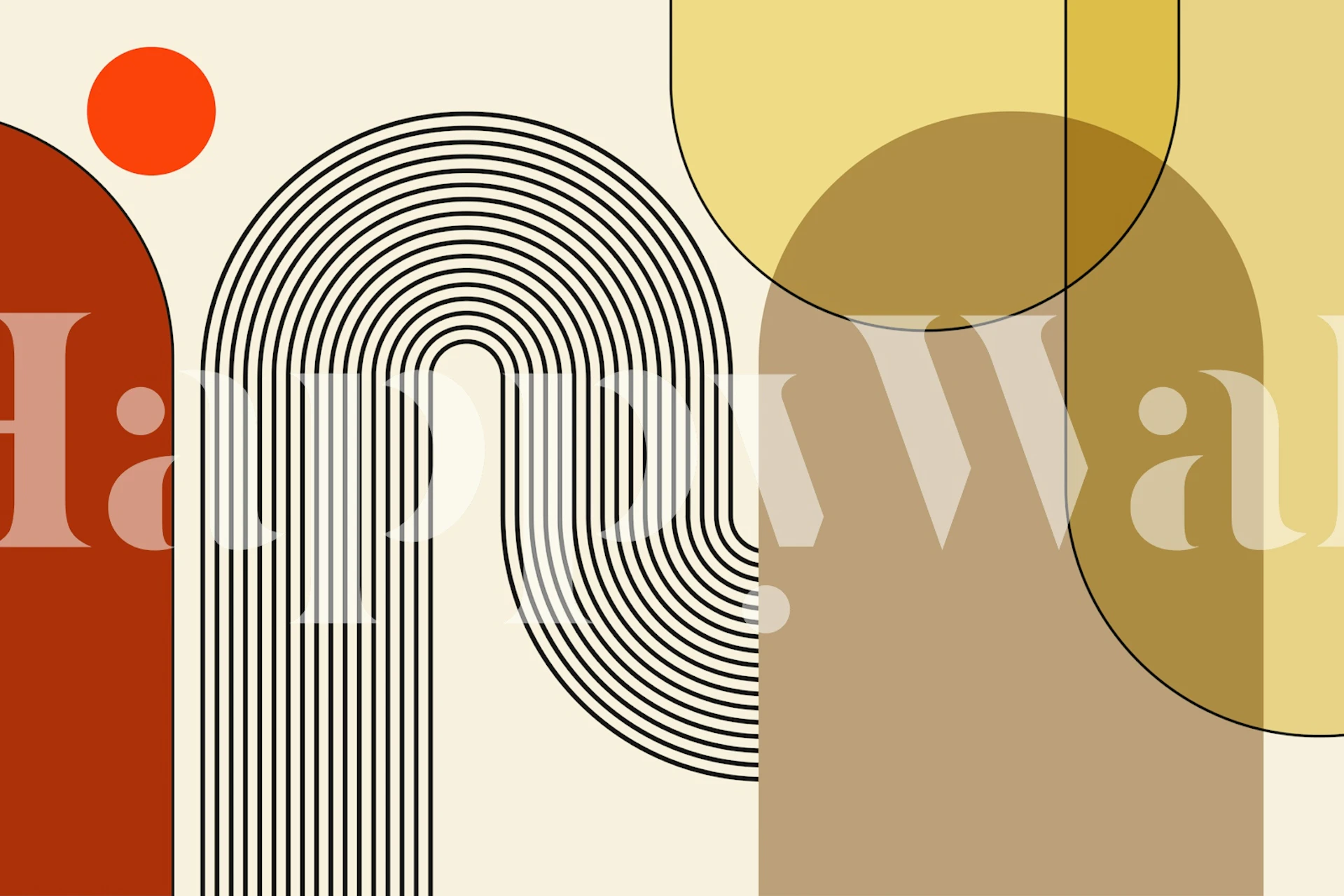 Abstract Arches Rounds tapeta w pokoju