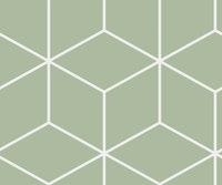 Simple Hexagon Cubes - Sage Green 1 tapet
