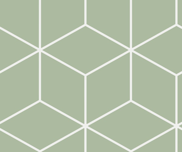 Simple Hexagon Cubes - Sage Green 1