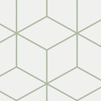 Simple Hexagon Cubes - Sage Green 2 papiers peint
