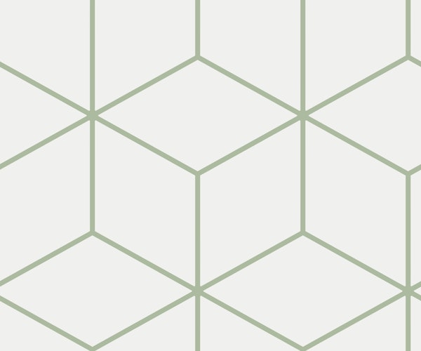 Simple Hexagon Cubes - Sage Green 2