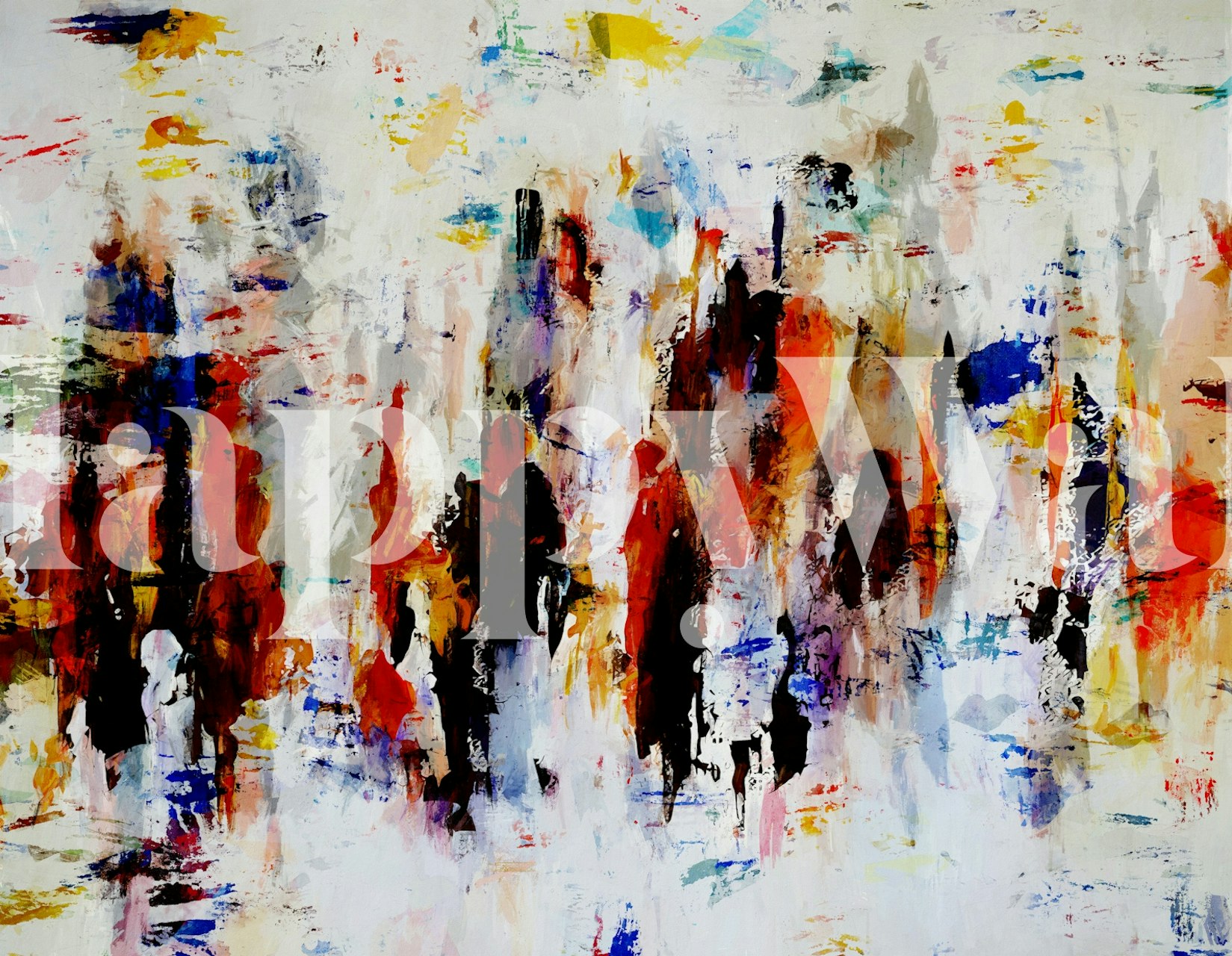 Artystyczny design tapet z kolorowymi brushstrokes