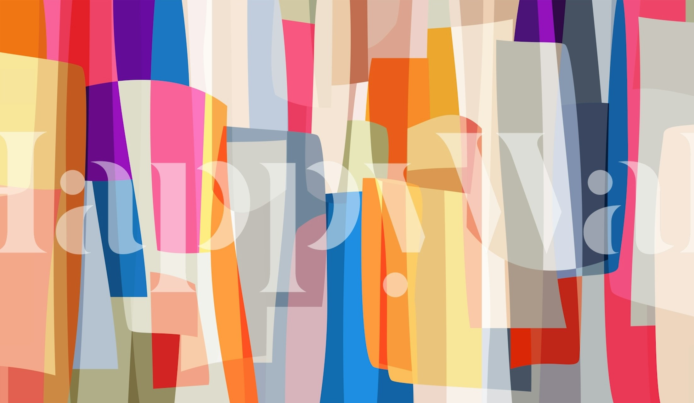 Vibrant wallpaper design in a room