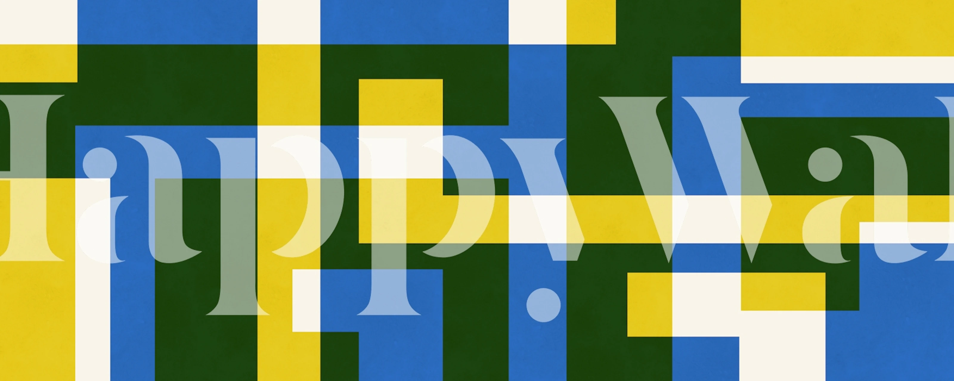 Geometric layers wallpaper in a room