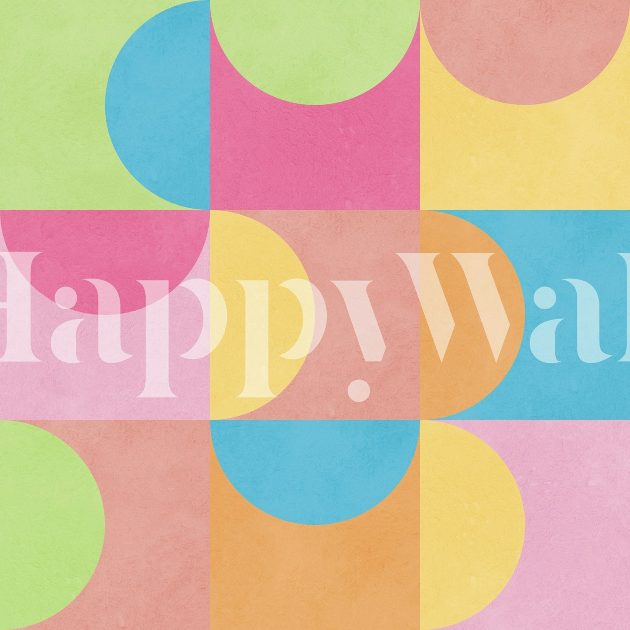 Colorful geometric circle art wall mural