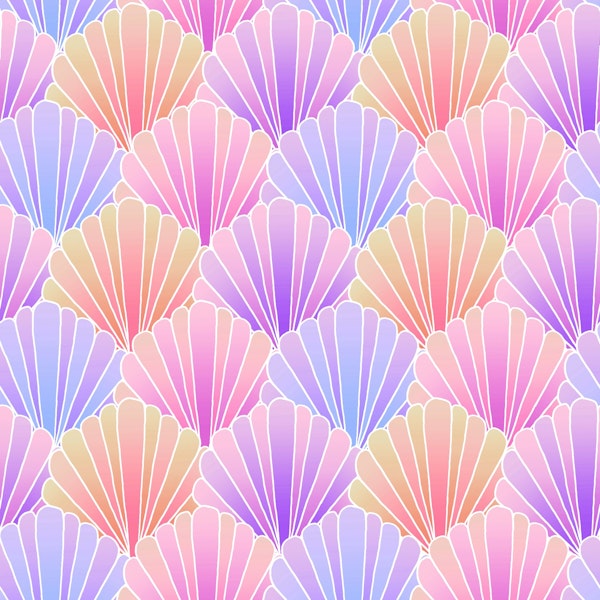 SS - Mermaid rainbow scallop
