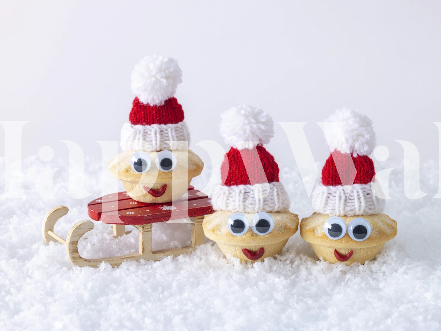 Mince pies with sledge design tapety