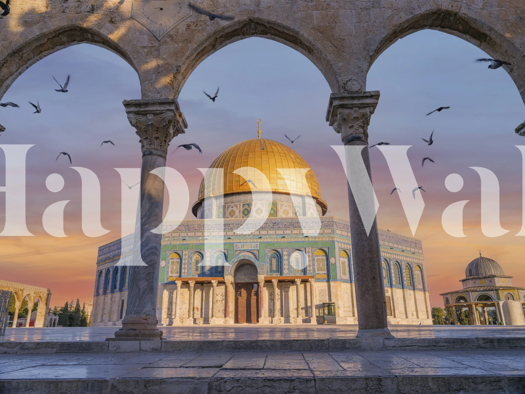 Ancient Architecture behang in een kamer