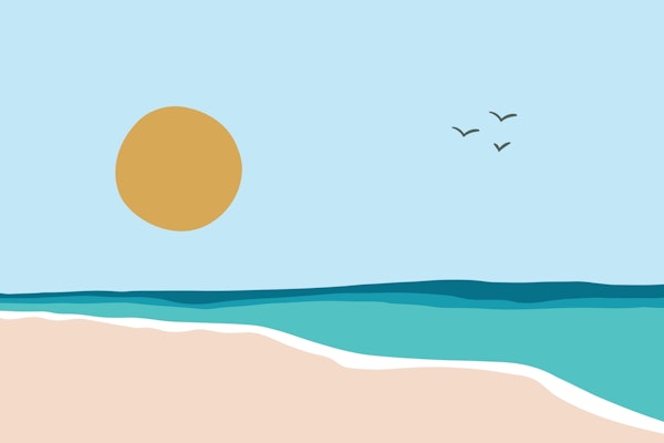 Minimalist Sun and Sea