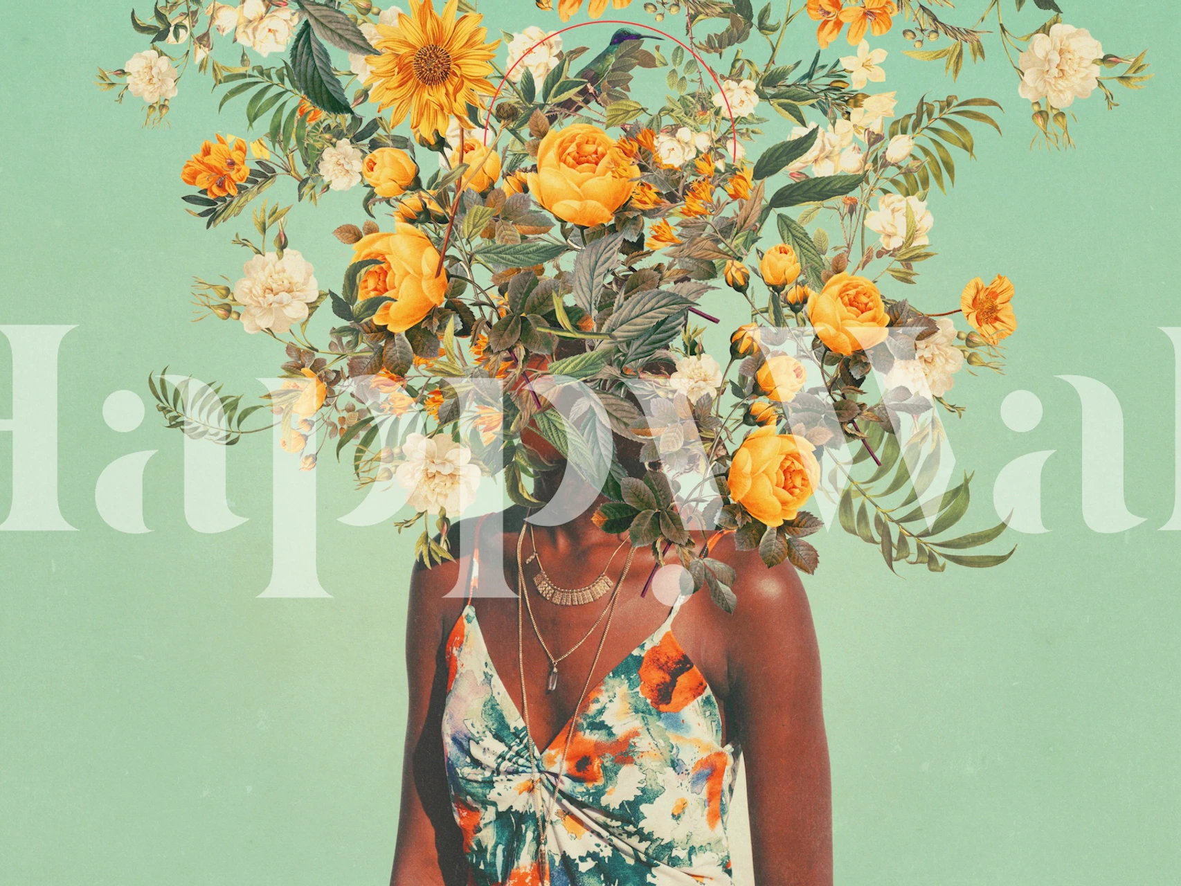 Cvjetni dizajn tapeta u sobi