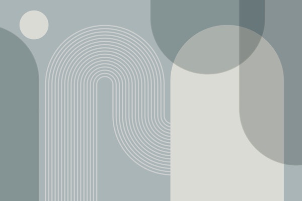 Abstract Swedish Mid Century Arches