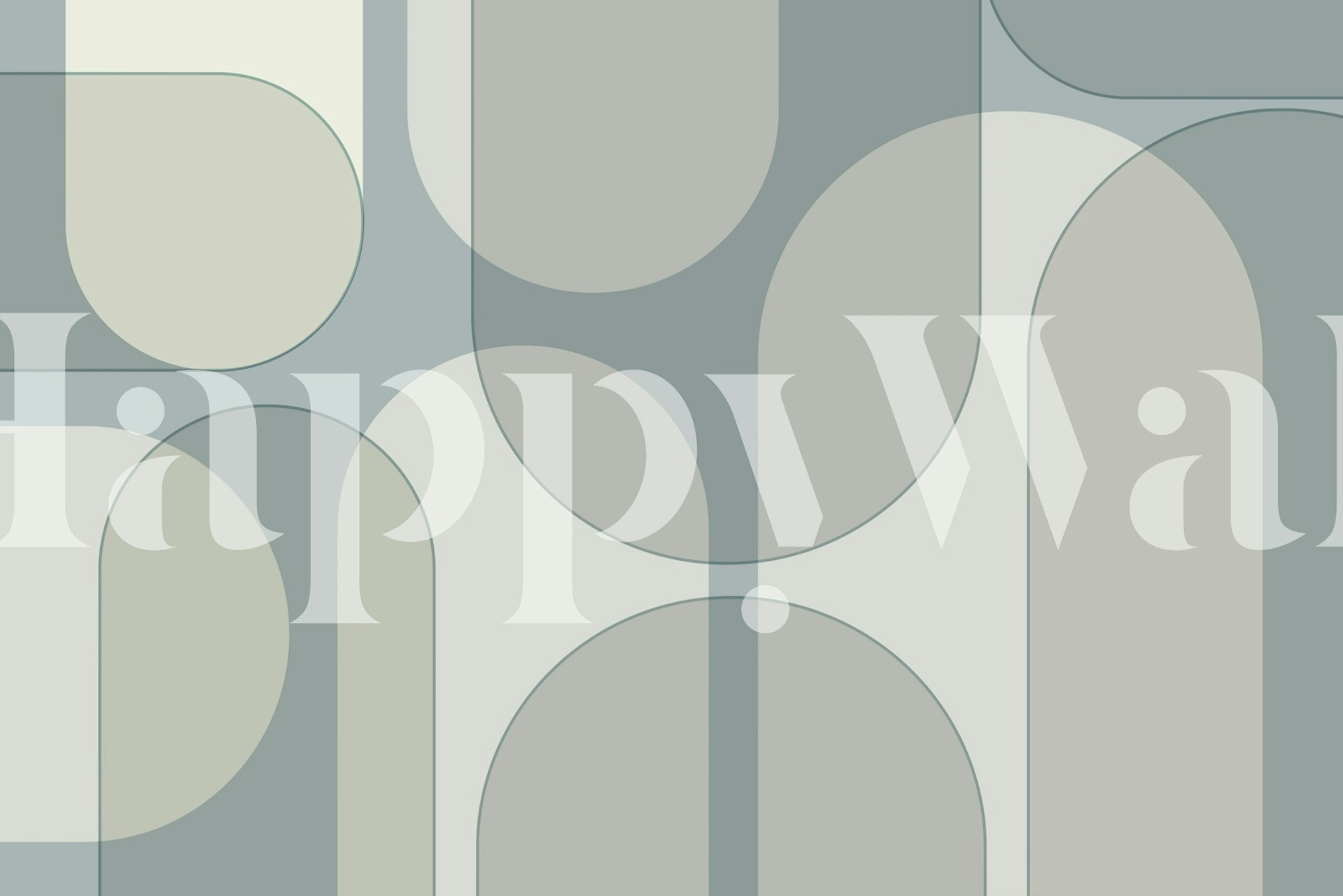 Abstract Nordic Mid Century Arches wallpaper design