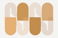 Abstract Mid Century Fall Arch Geo tapete