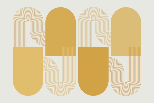 Abstract Mid Century Fall Arch Geo