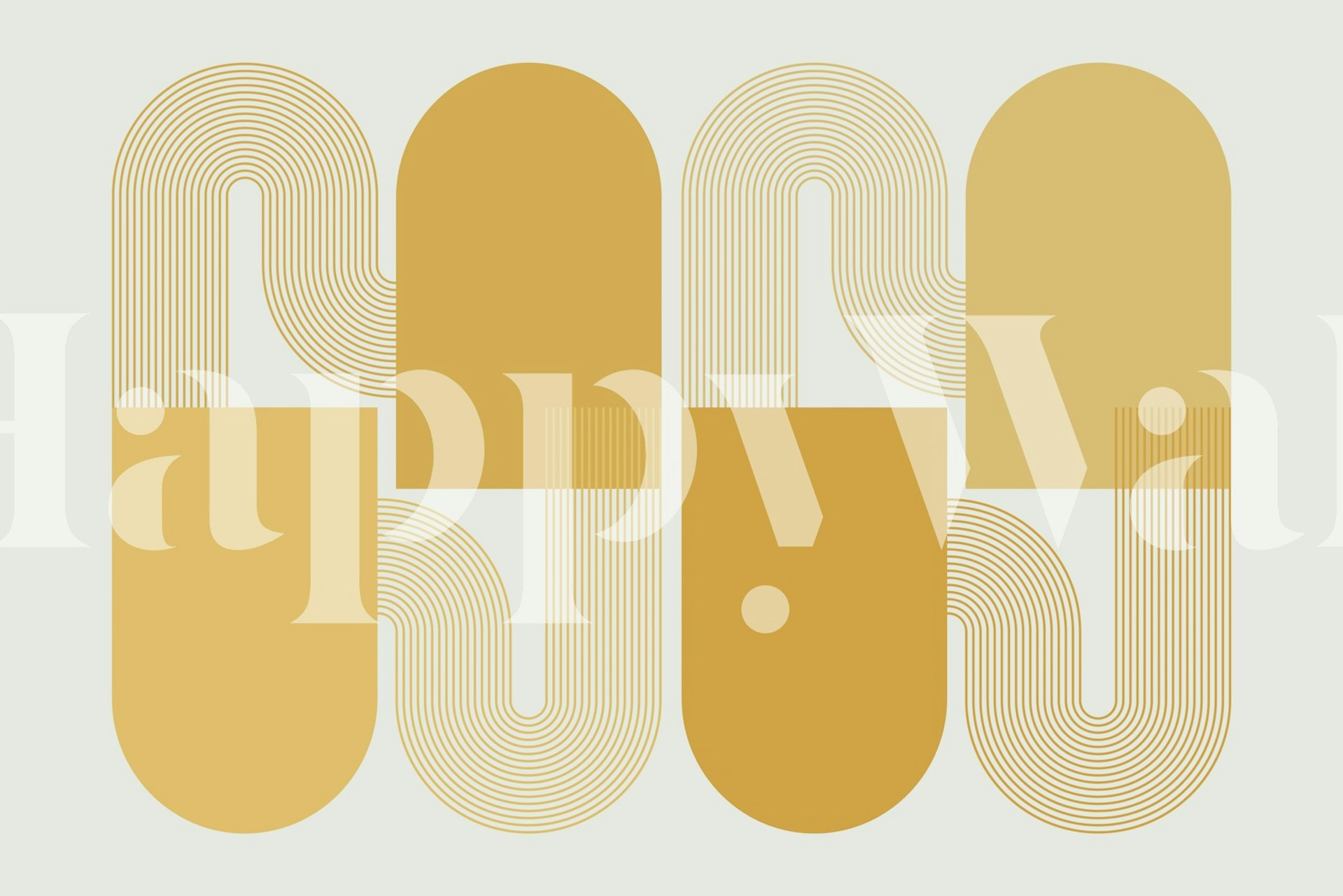 Abstract Mid Century ταπετσαρία σε ένα δωμάτιο