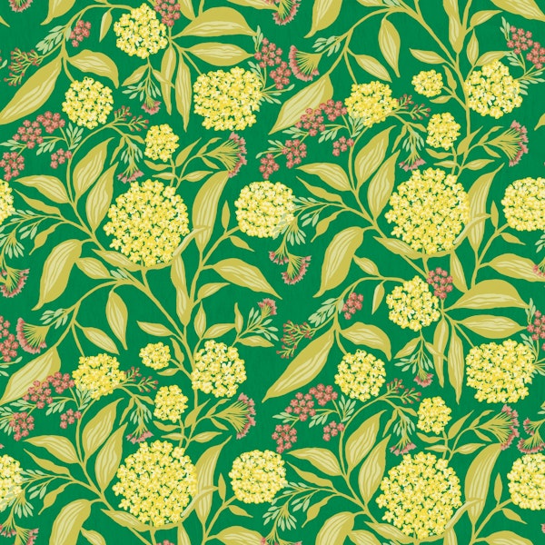 Silkweed Floral in green bee