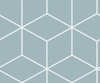 Simple Hexagon Cubes - Scandi Blue tapet