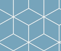 Simple Hexagon Cubes - Sky Blue tapet