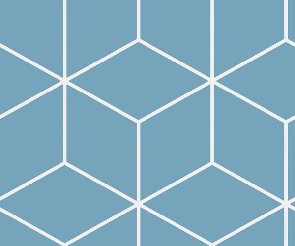 Simple Hexagon Cubes - Sky Blue