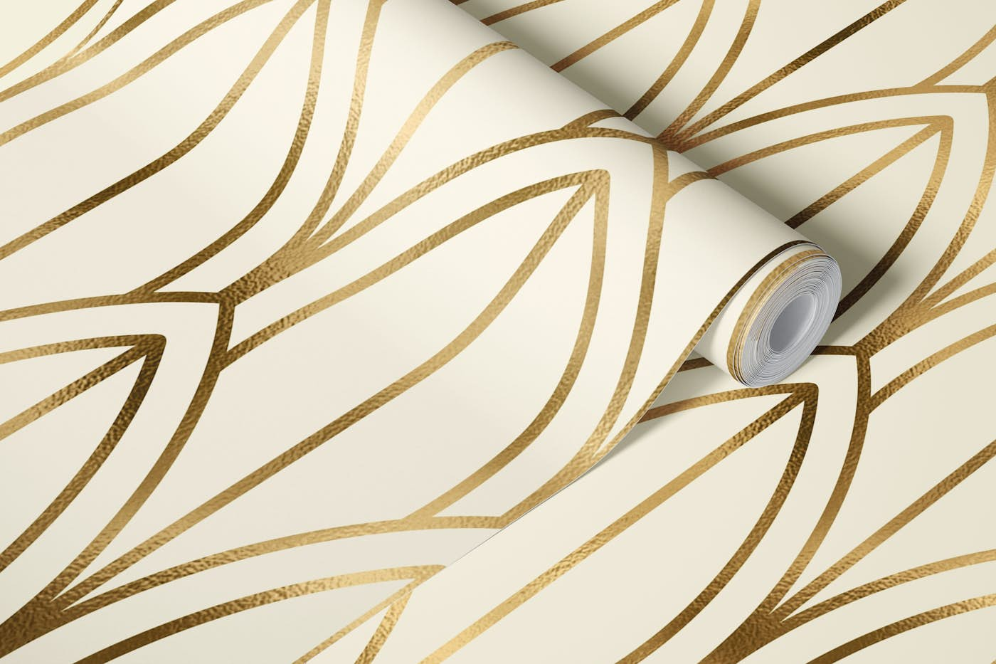 Art Deco Art 1 champagne wallpaper roll