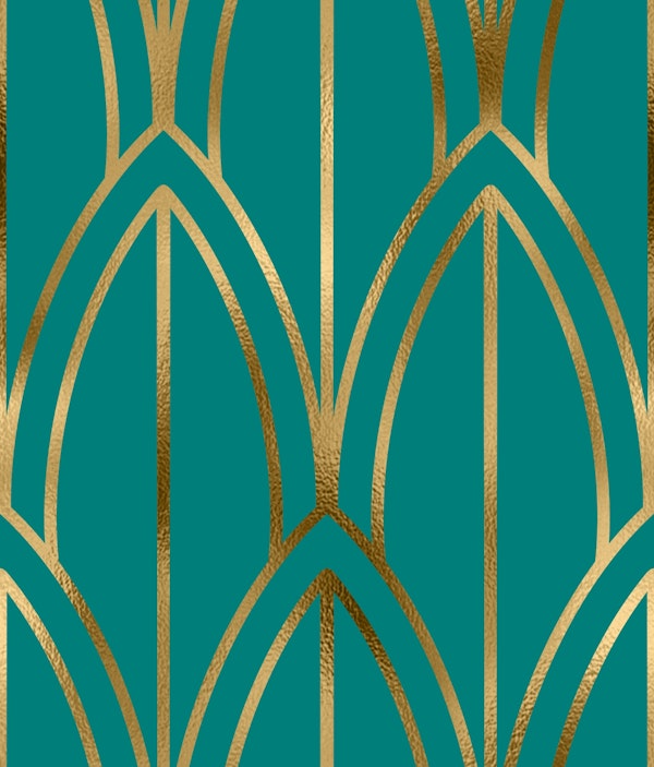 Art Deco Art 1 teal